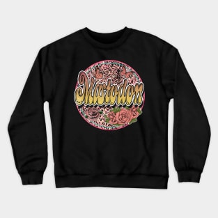 Graphic Mastodon Name Flower Birthday 70s 80s 90s Vintage Styles Crewneck Sweatshirt